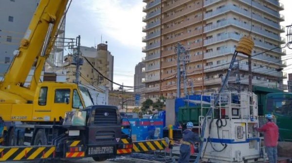 集合住宅建設プロジェクトにおける先行地中梁への適用